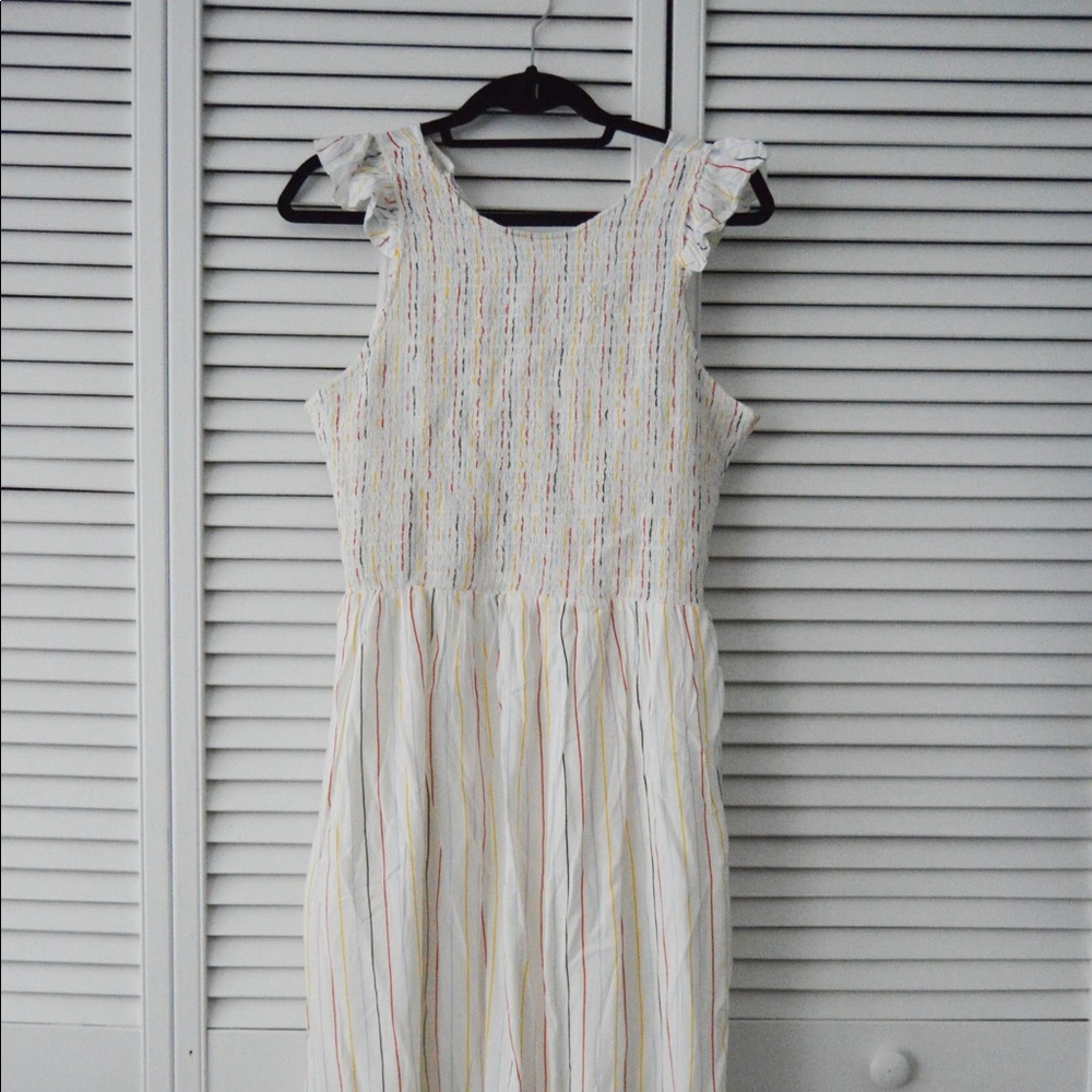 English Factory Smocked Midi Dress L